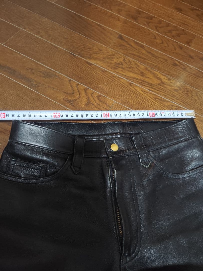 Back Drop レザーパンツ 31 ブラック