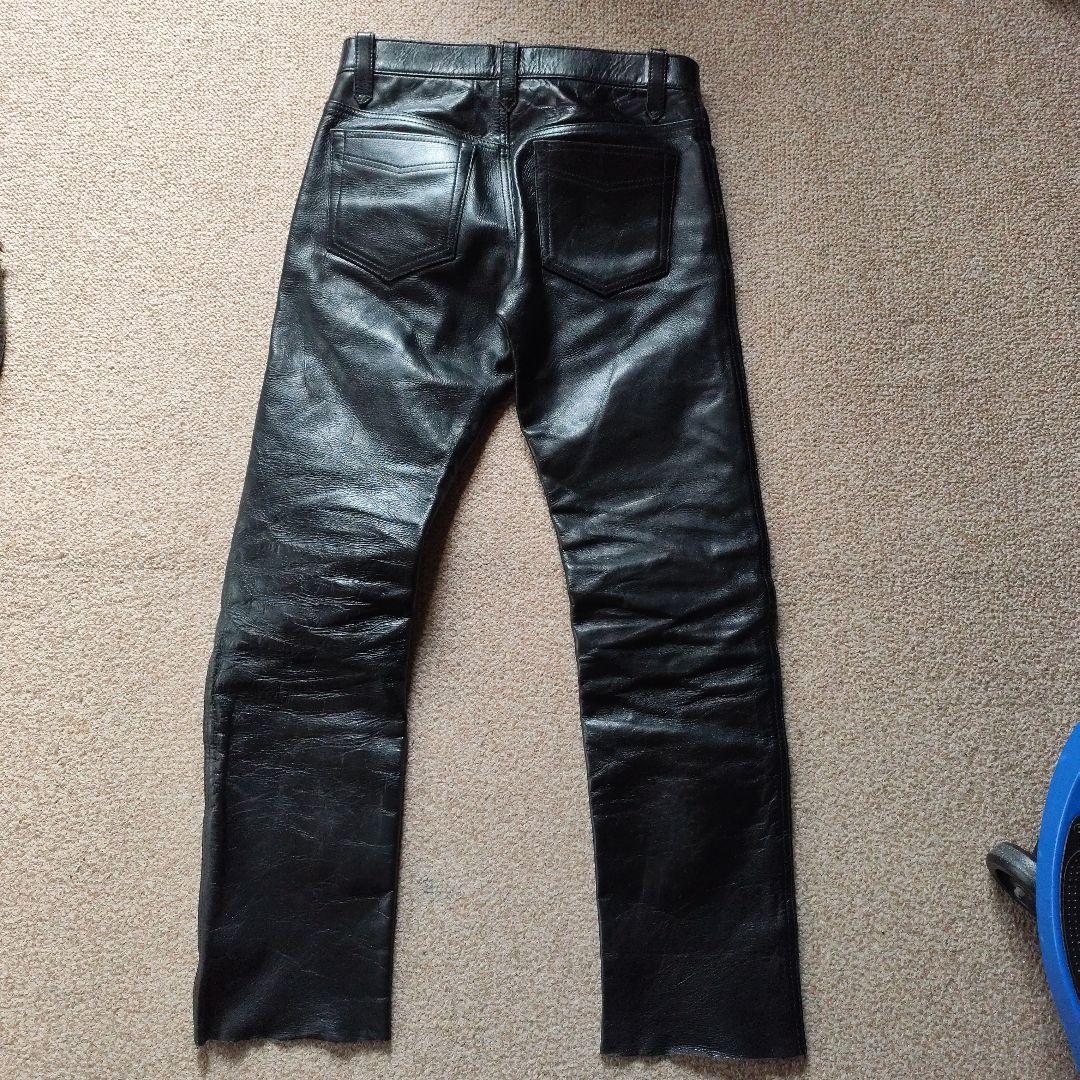 Back Drop レザーパンツ 31 ブラック