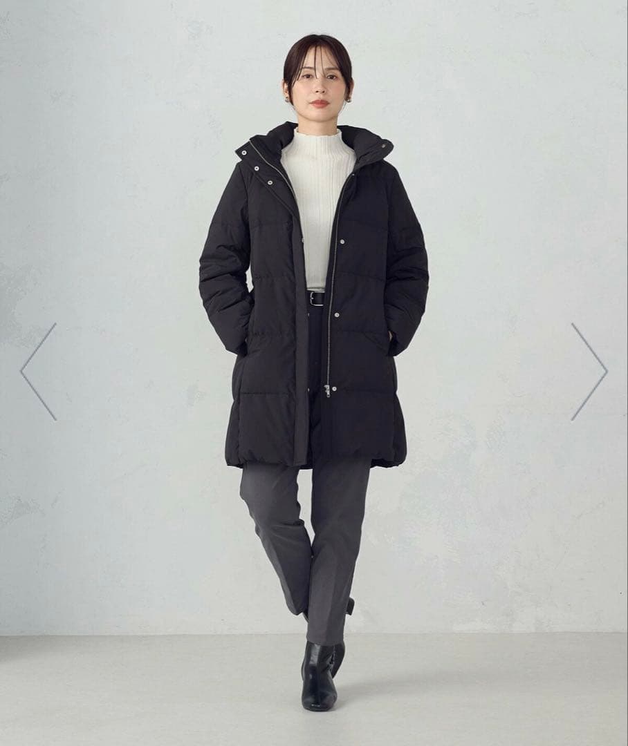 Mori【COMME CA ISM 】ブラックダウンロングコート