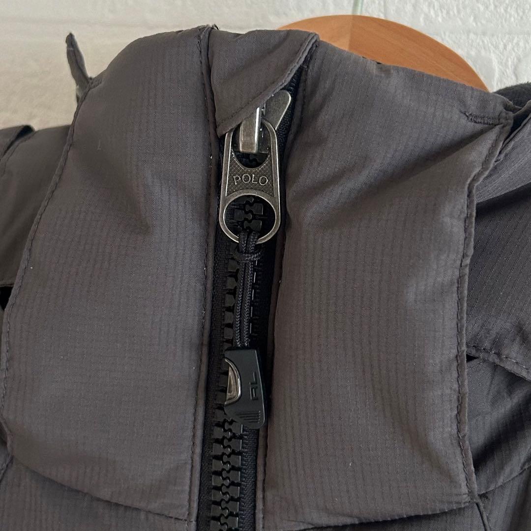 POLO RALPHLAUREN ダウンベスト　ビックポニー刺繍　グレー