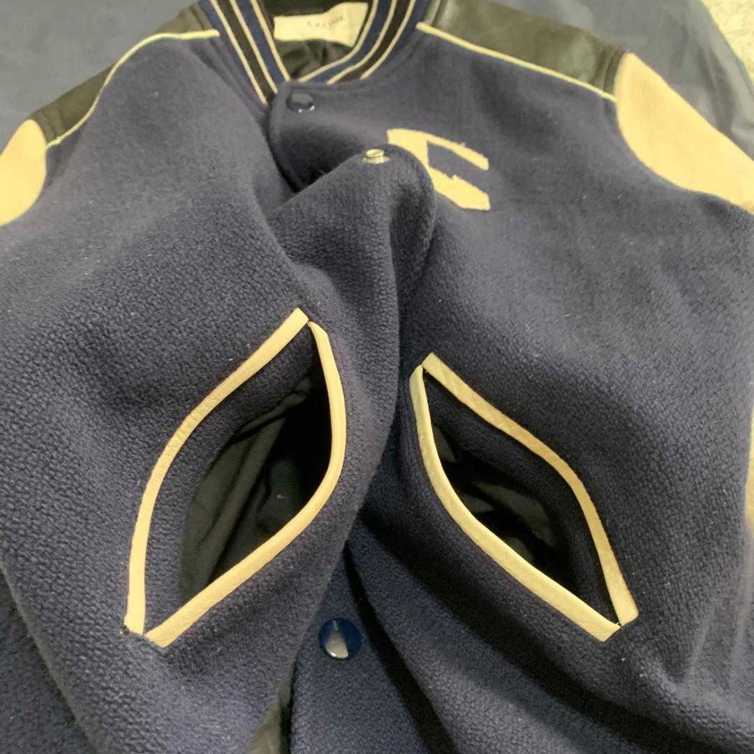 16716✨CELINE クラシック テディジャケット スタジャン 切替 46