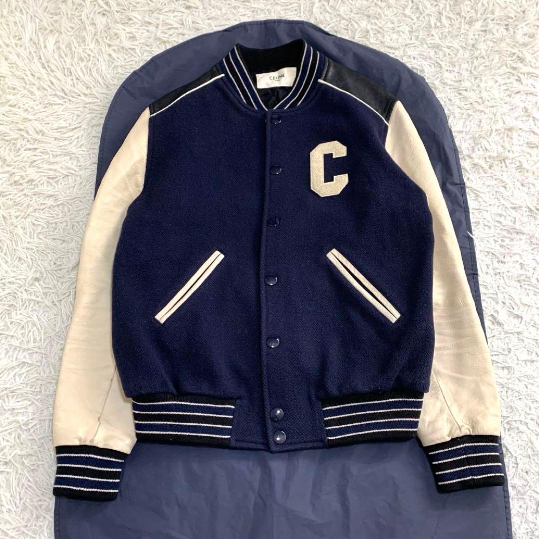 16716✨CELINE クラシック テディジャケット スタジャン 切替 46