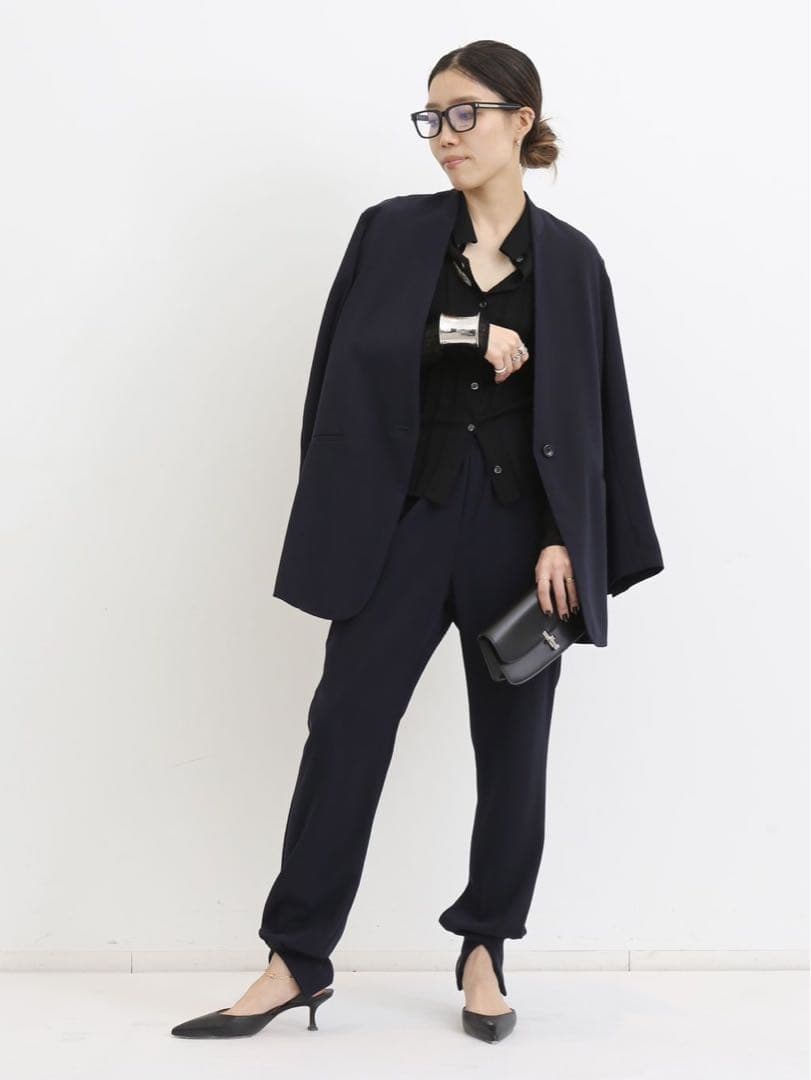 【まるこ 】Lisière No Collar Relax Jacket