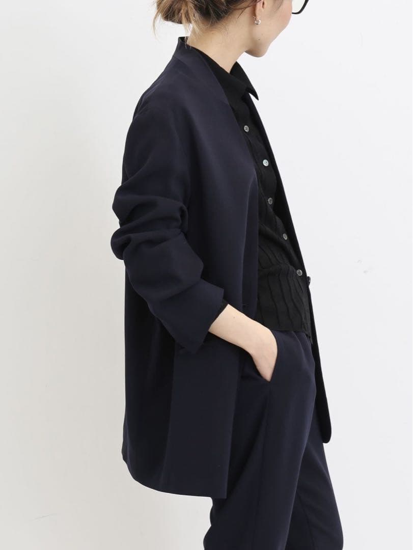 【まるこ 】Lisière No Collar Relax Jacket
