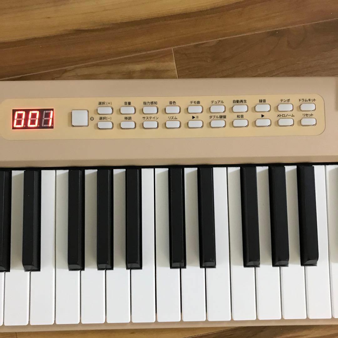 電子ピアノ　88鍵　ポータブル　充電式　初心者　オークベージュ