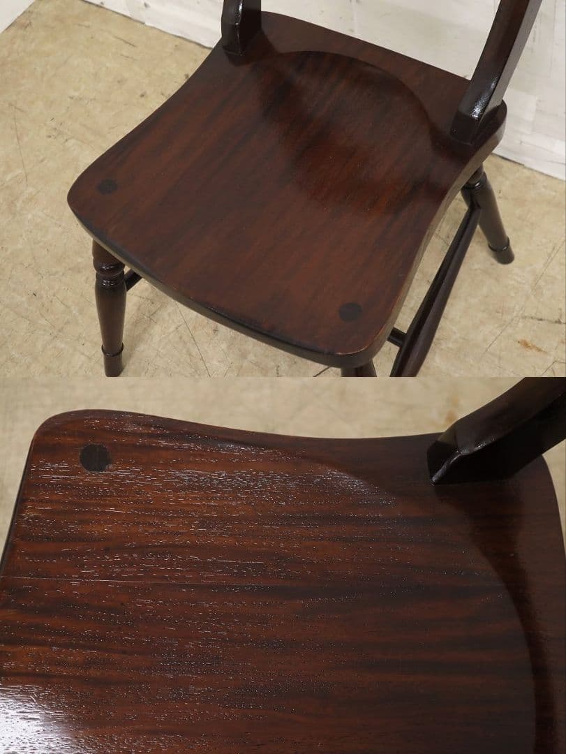 【九州民芸家具】B型 ワイコムチェア②・椅子◆ミズメザクラ材無垢・和モダン