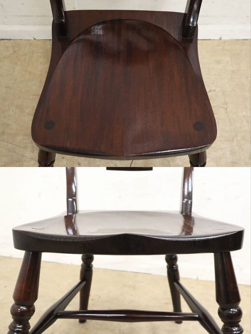 【九州民芸家具】B型 ワイコムチェア②・椅子◆ミズメザクラ材無垢・和モダン