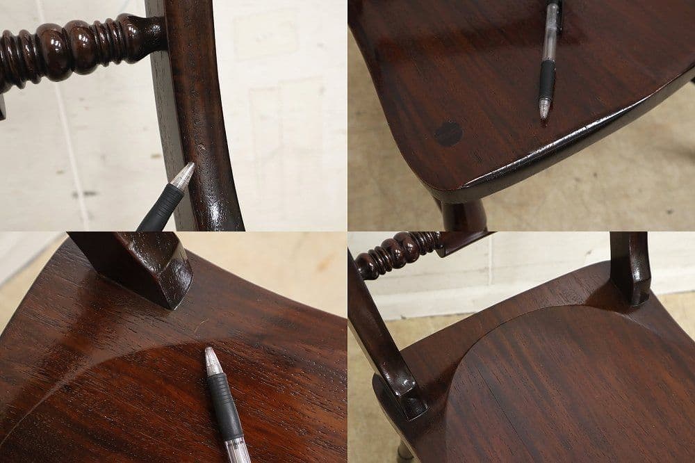 【九州民芸家具】B型 ワイコムチェア②・椅子◆ミズメザクラ材無垢・和モダン