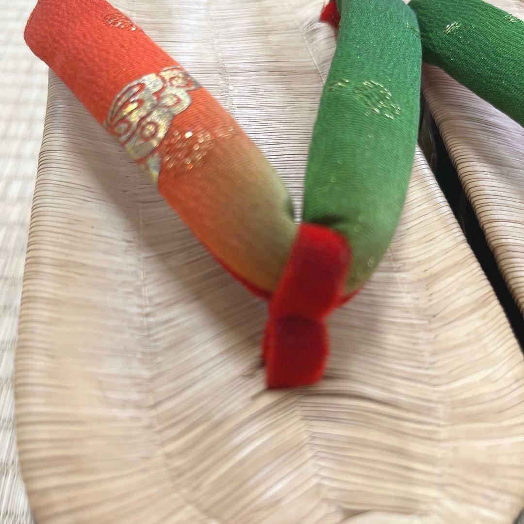 七五三 ぽっくり 七歳 飛鶴 漆金蒔絵 本畳 (未使用品)