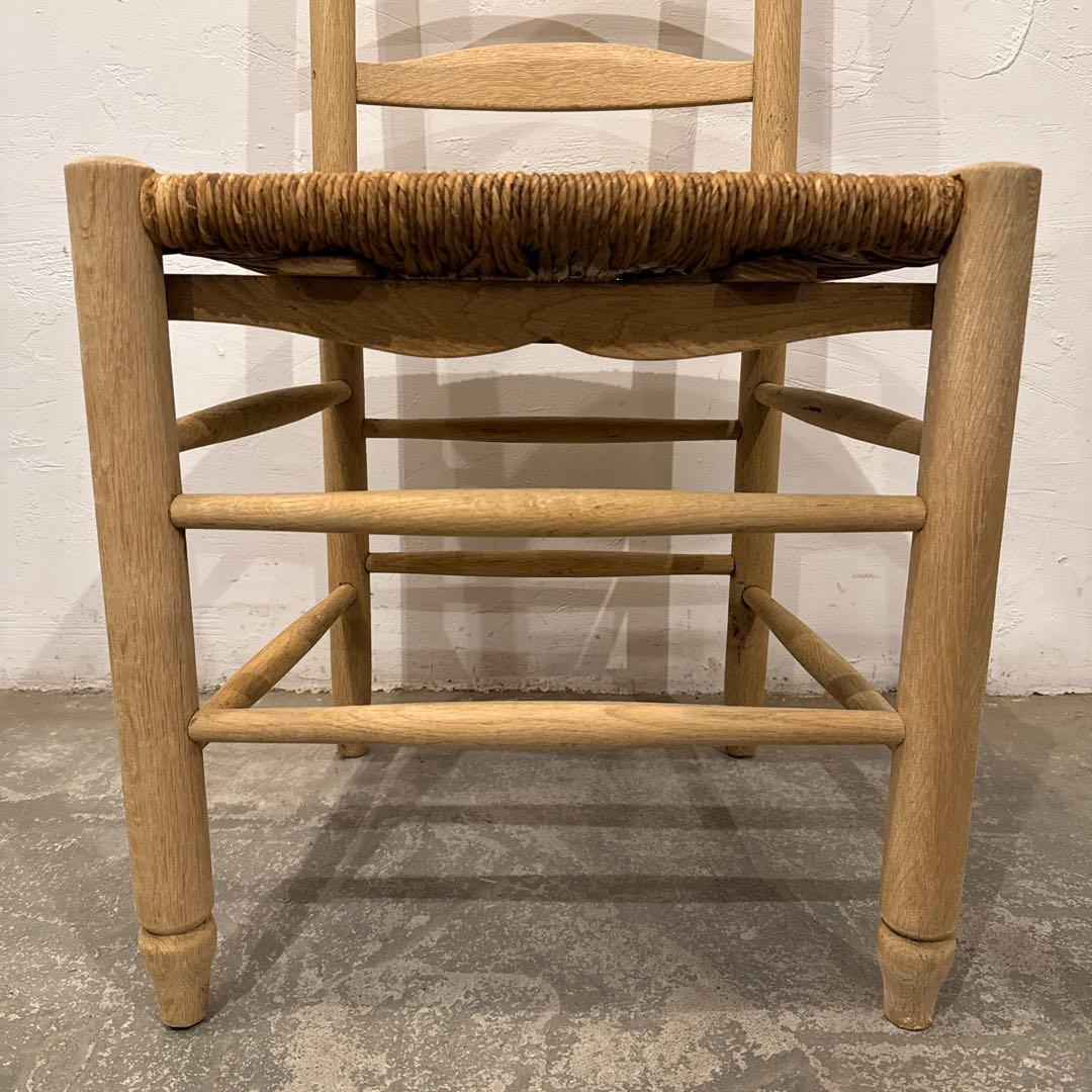 年末年始saleヴィンテージ　ダイニングチェア　カフェチェア　藁座面　剥離　5