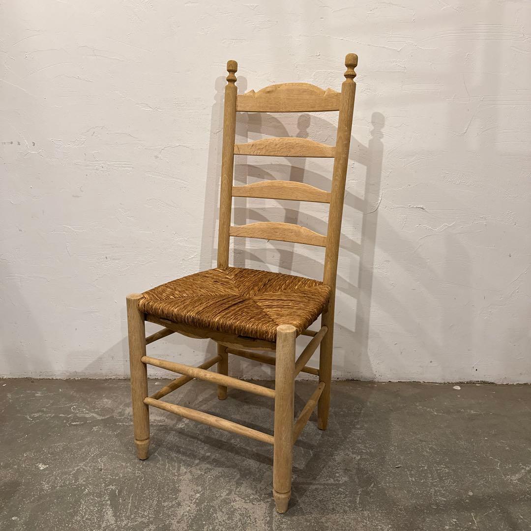 年末年始saleヴィンテージ　ダイニングチェア　カフェチェア　藁座面　剥離　5