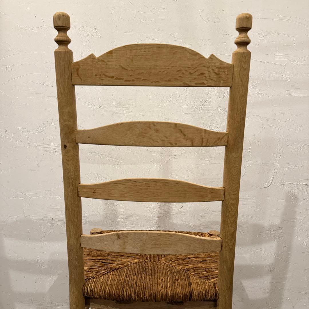 年末年始saleヴィンテージ　ダイニングチェア　カフェチェア　藁座面　剥離　5