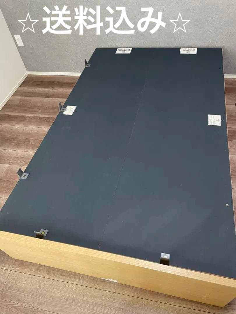 ニトリ　セミダブル収納付ベッドフレーム　跳ね上げ式