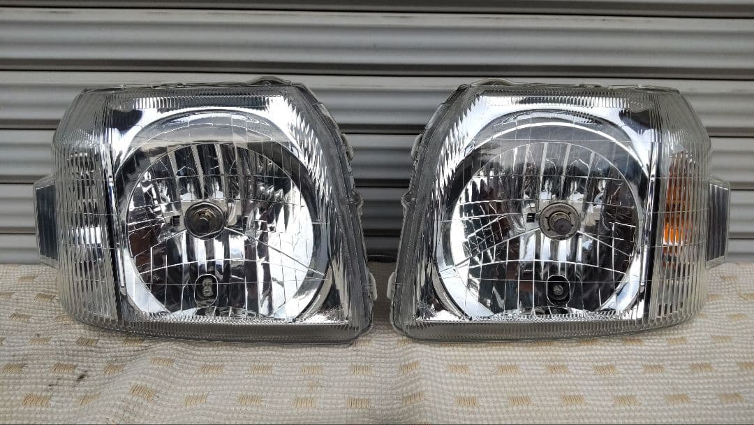 【美品 レンズコーティング済み】バモス＆アクティ HM1 ヘッドライト 左右