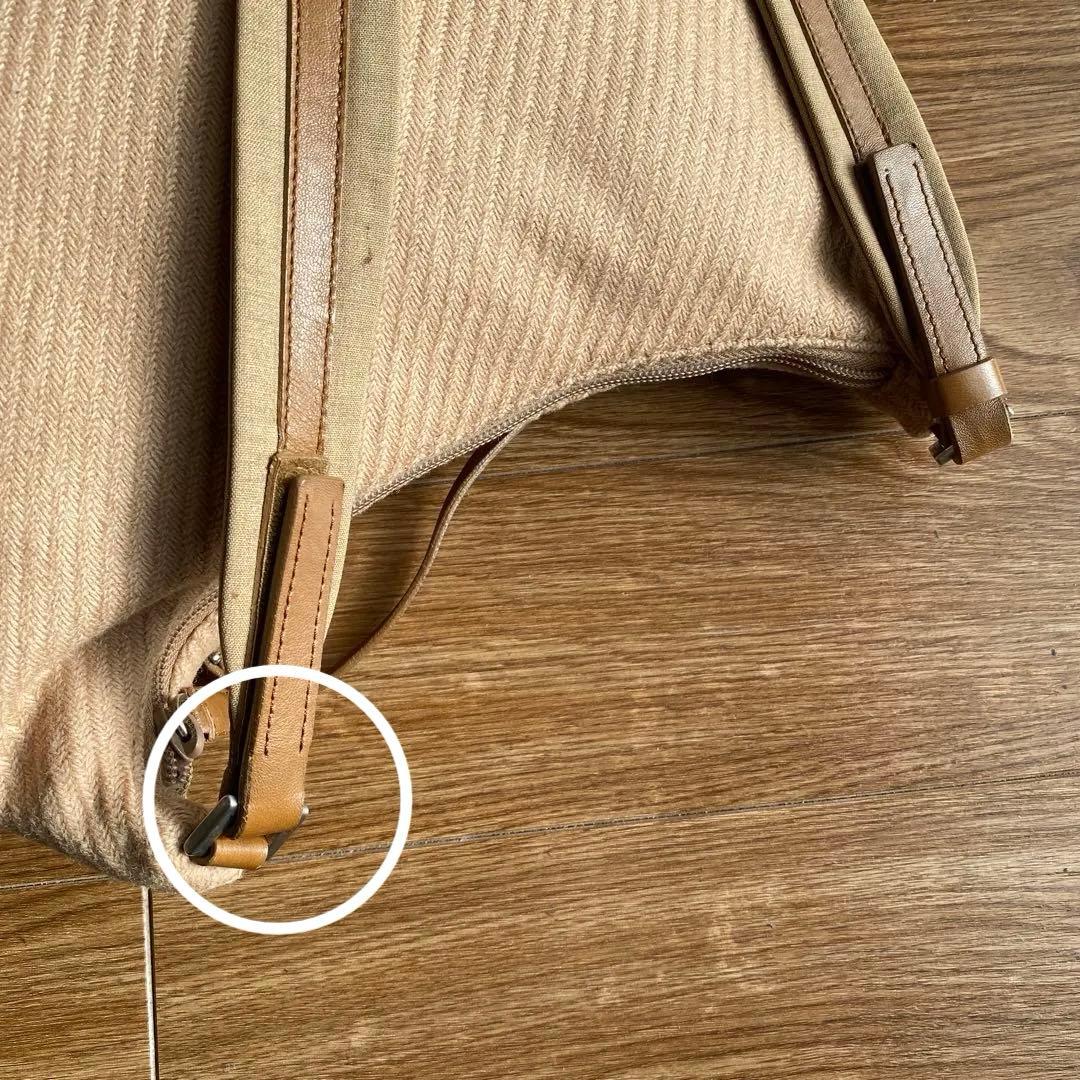 バッグ PRADA 1999FW wool leather shoulder bag