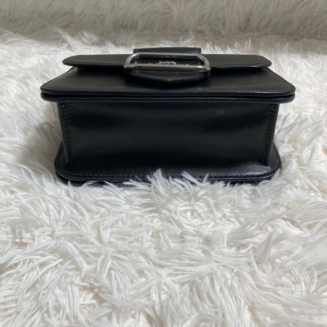 美品　現行 コーチ ショルダーバック　モーガン スクエア　黒　レザー　保存袋付