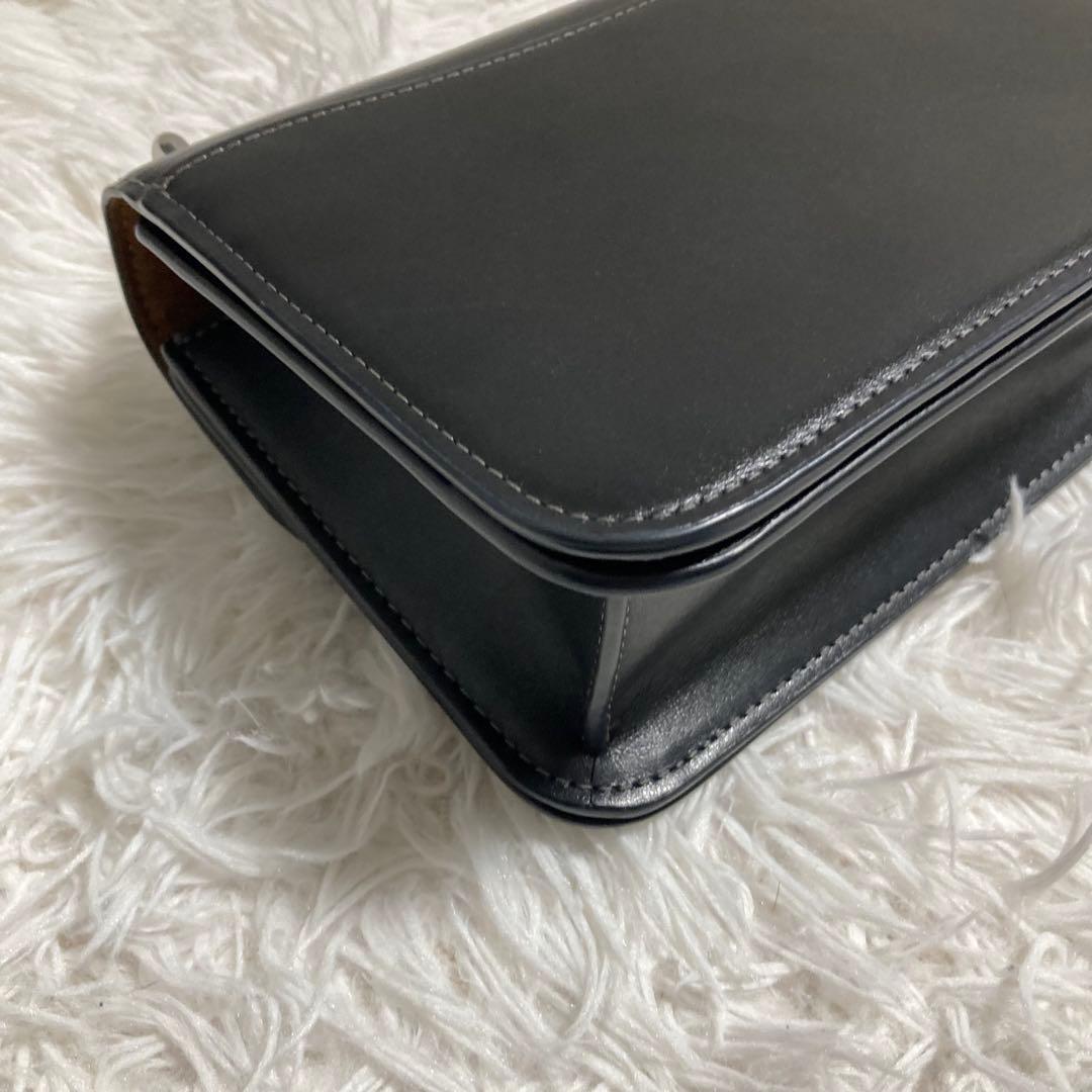 美品　現行 コーチ ショルダーバック　モーガン スクエア　黒　レザー　保存袋付