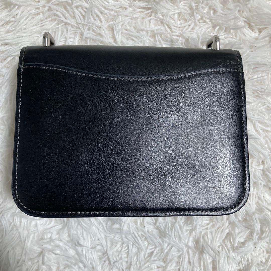 美品　現行 コーチ ショルダーバック　モーガン スクエア　黒　レザー　保存袋付