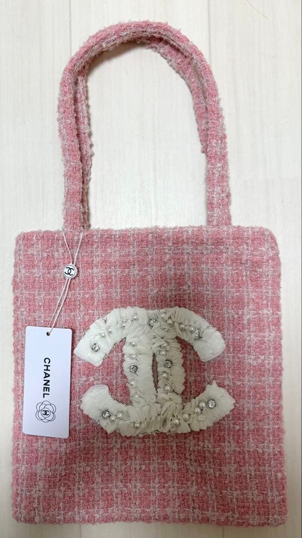 新品未使用 最安値 CHANELピンクトートバッグ　ビッグココマーク シャネル