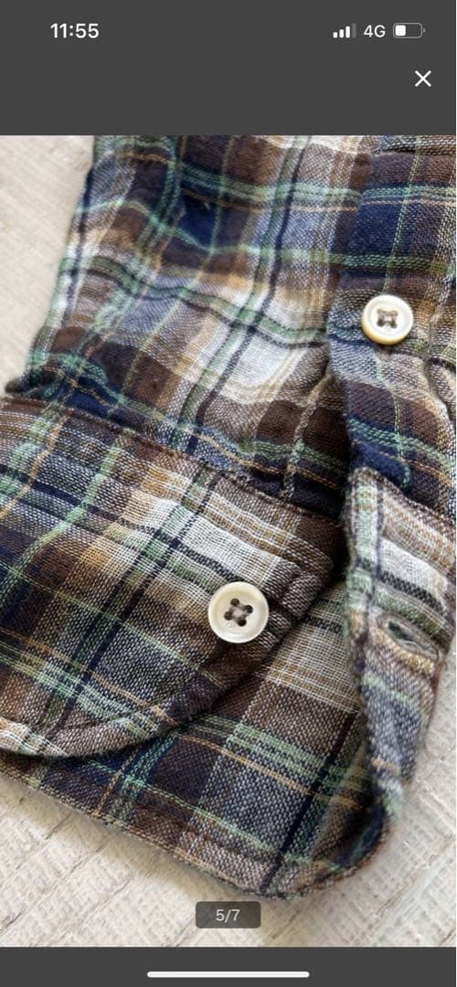 本日まで！45R ダブルガーゼ チェックワンピース激可愛い！