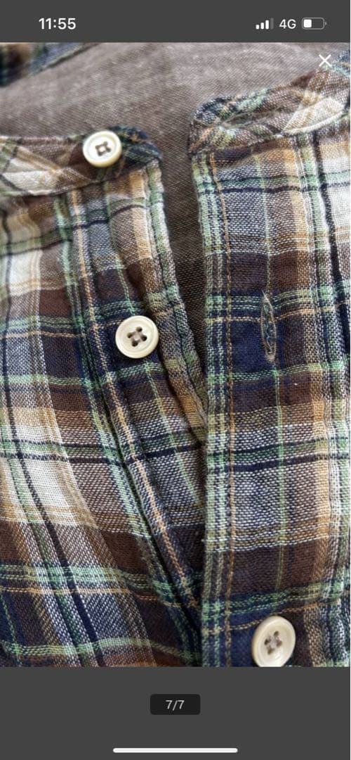 本日まで！45R ダブルガーゼ チェックワンピース激可愛い！