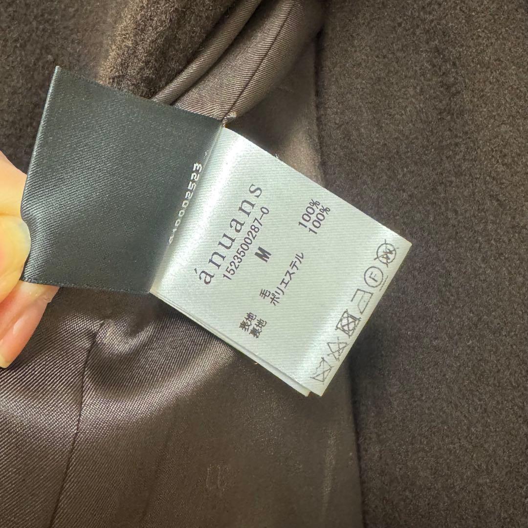 anuans ウールトレンチコート ブラウン