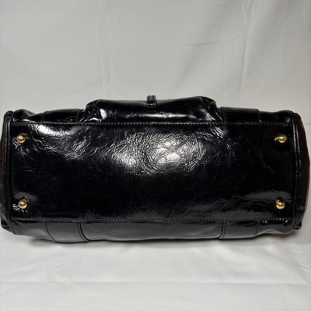 トッズ ショルダーバッグ トートバッグ 肩掛け ゴールド金具 レザー ブラック