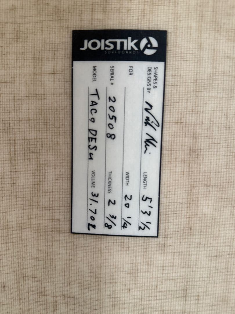 ジョイスティック タコデス JOISTIK Taco ショートボード Flax