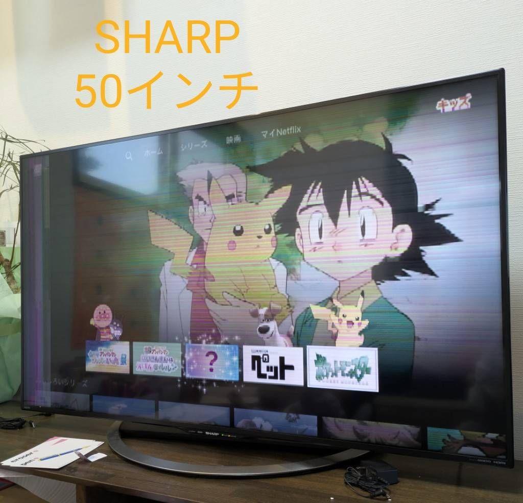 【ジャンク品】液晶に線が入る SHARP LC-50U45 50インチ液晶テレビ