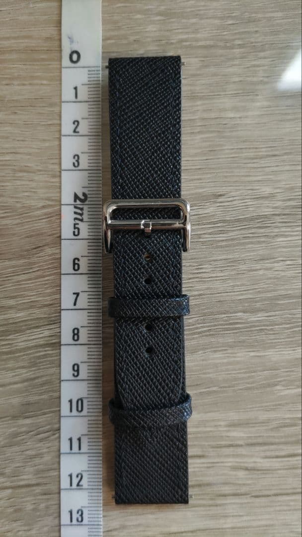 monstraps オーダーメイド サフィアーノ レザー 時計ベルト 黒