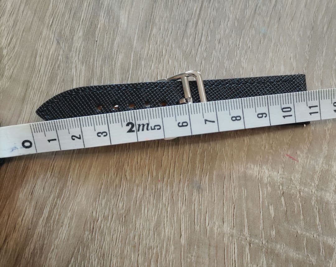 monstraps オーダーメイド サフィアーノ レザー 時計ベルト 黒