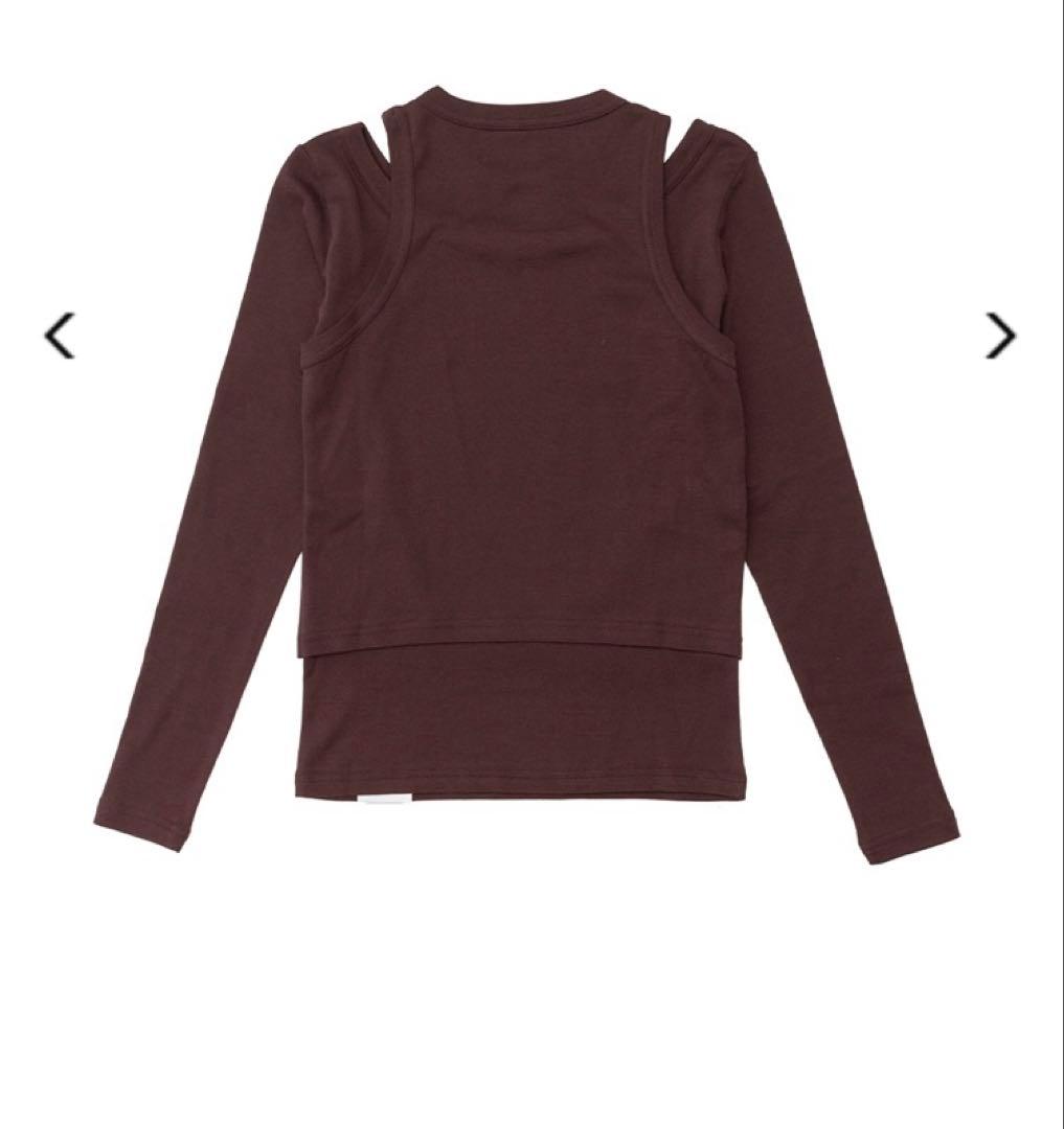 25SS 完売　HYKE LAYERED LONG-SLV TEE