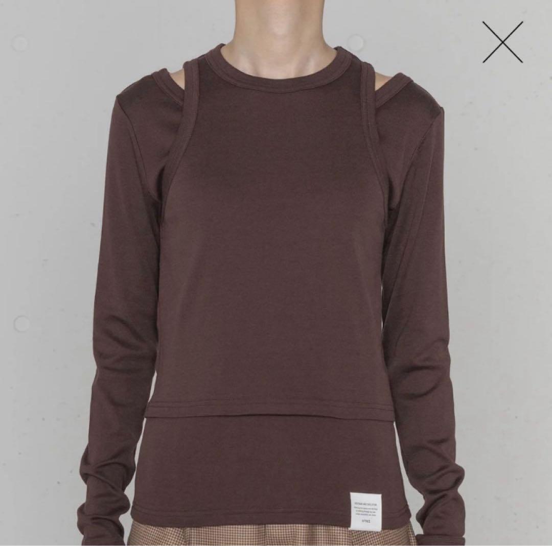 25SS 完売　HYKE LAYERED LONG-SLV TEE