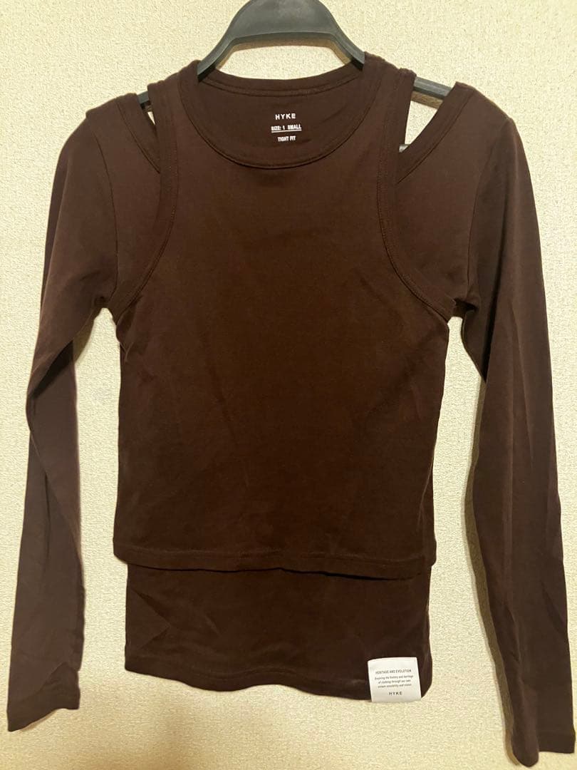 25SS 完売　HYKE LAYERED LONG-SLV TEE