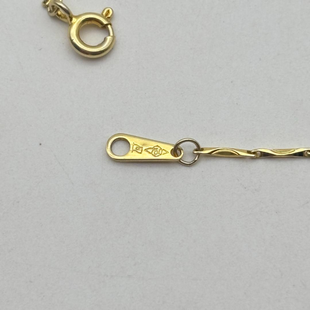 K18金 ゴールド ツイストチェーンネックレス