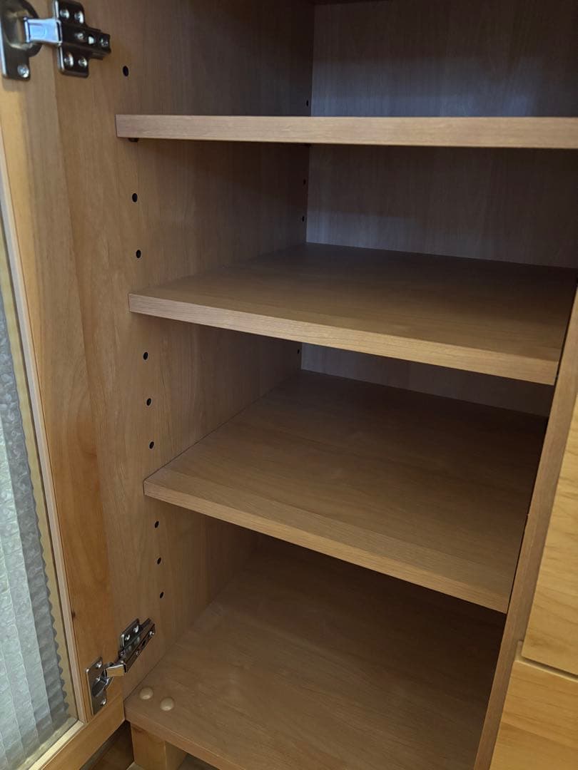 最終価格 日本製 あたたかみのあるアルダー材 美品 食器棚 レンジ台キッチン収納