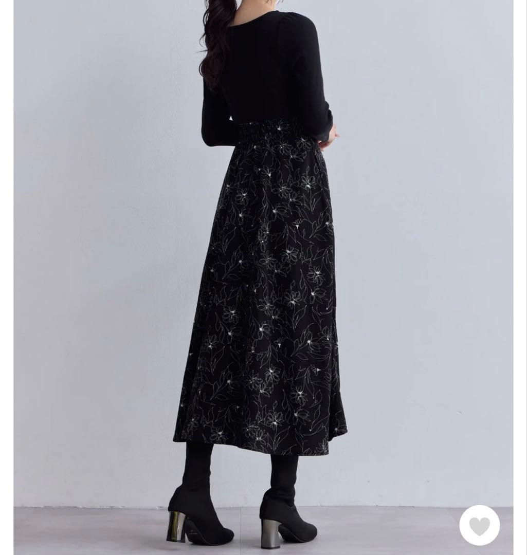 【即購入者優先】overE フラワードッキングワンピース 25AW