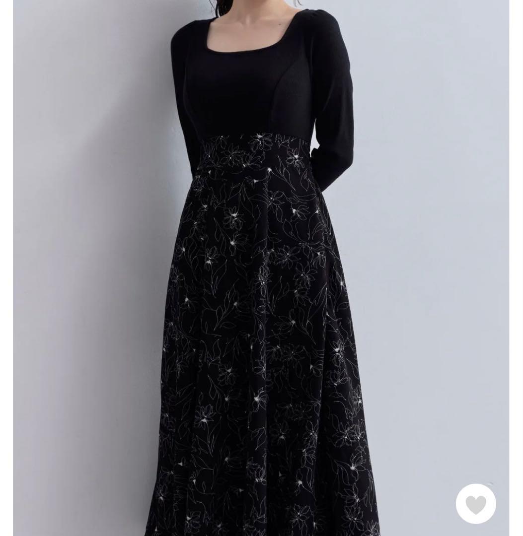 【即購入者優先】overE フラワードッキングワンピース 25AW