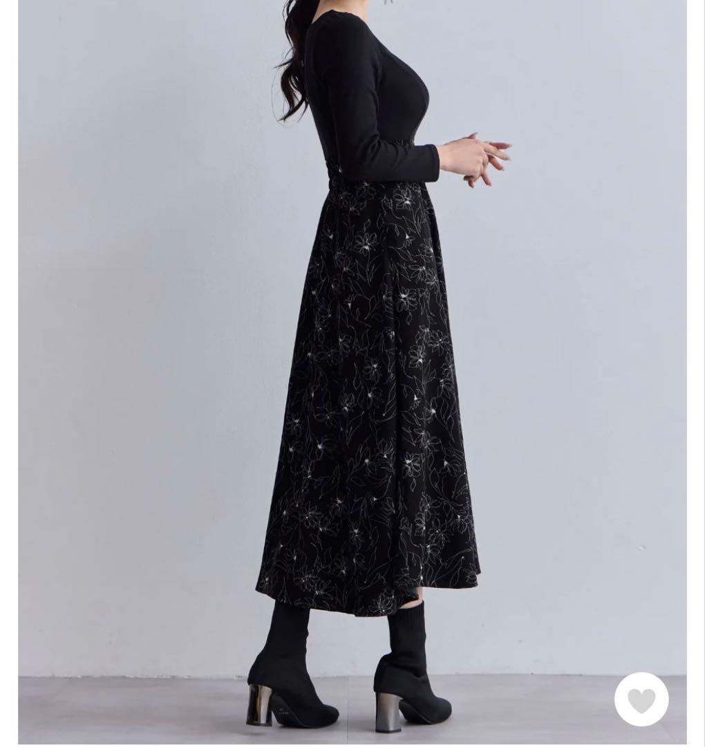 【即購入者優先】overE フラワードッキングワンピース 25AW