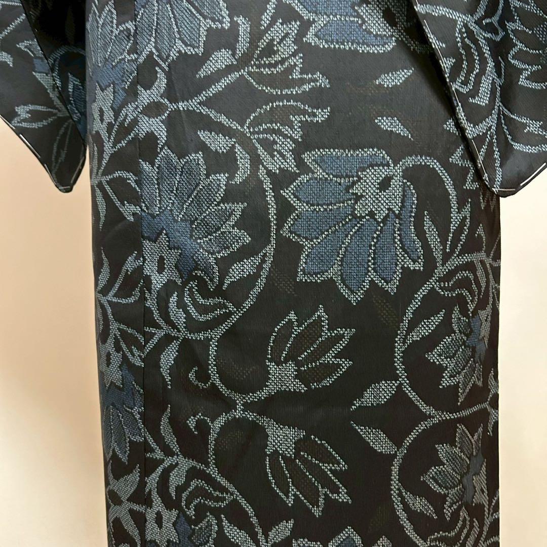 正絹　紬　大島紬風　小紋　更紗柄　フルセット モ68