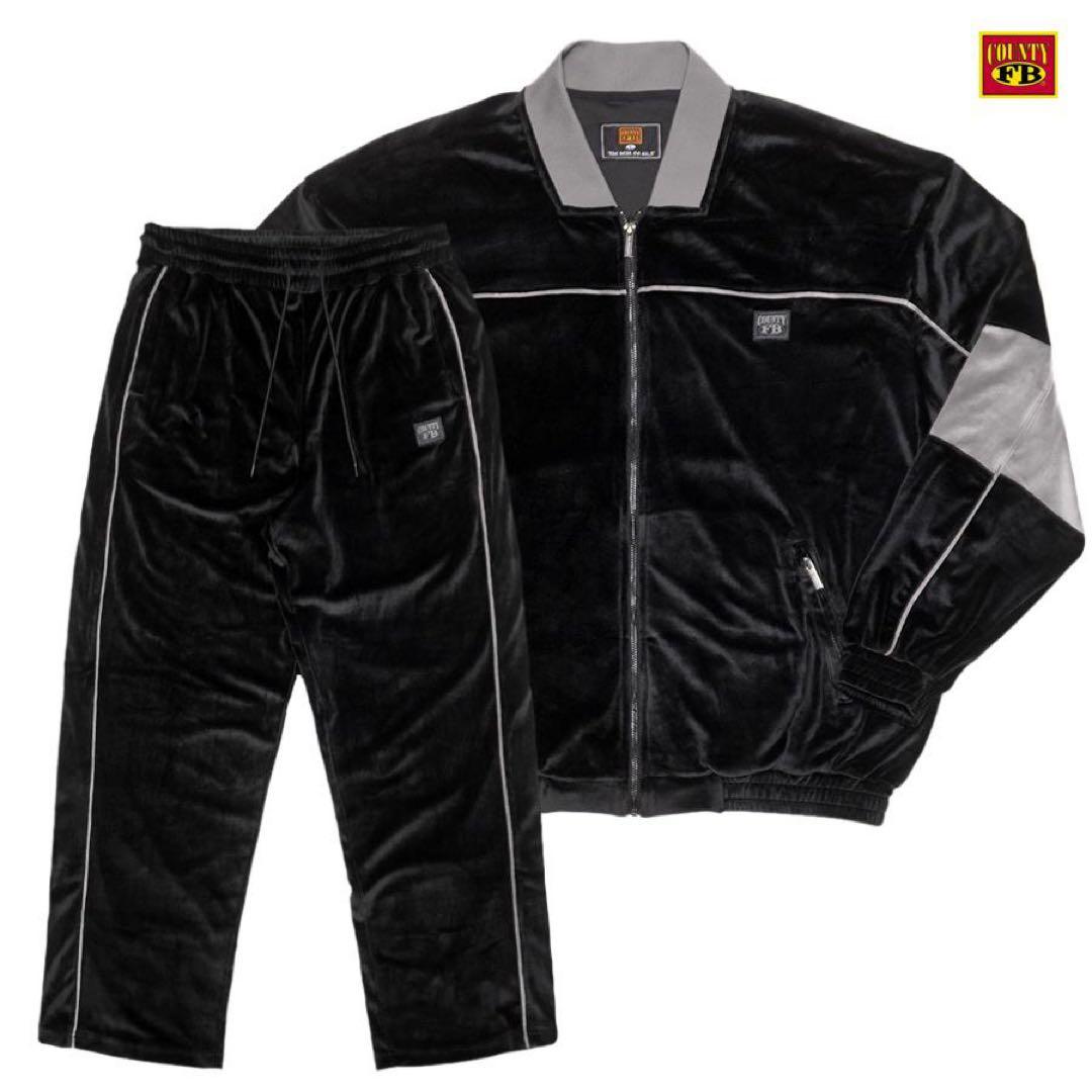 fb county ベロア　セットアップ