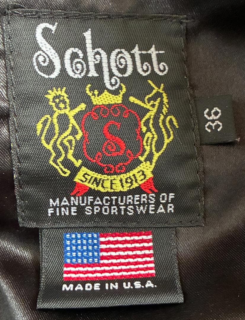 SCHOTT 7176 CPO ウールジャケット ネイビー