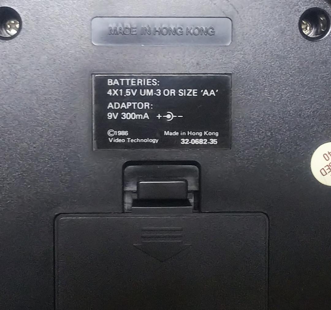 ビデオテクノロジー フットボールゲーム(1986年製)