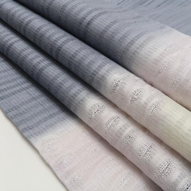 けだろう 新品 夏単衣 やまと誂製 櫛引き織 雪輪 仕付糸付 紬 6502