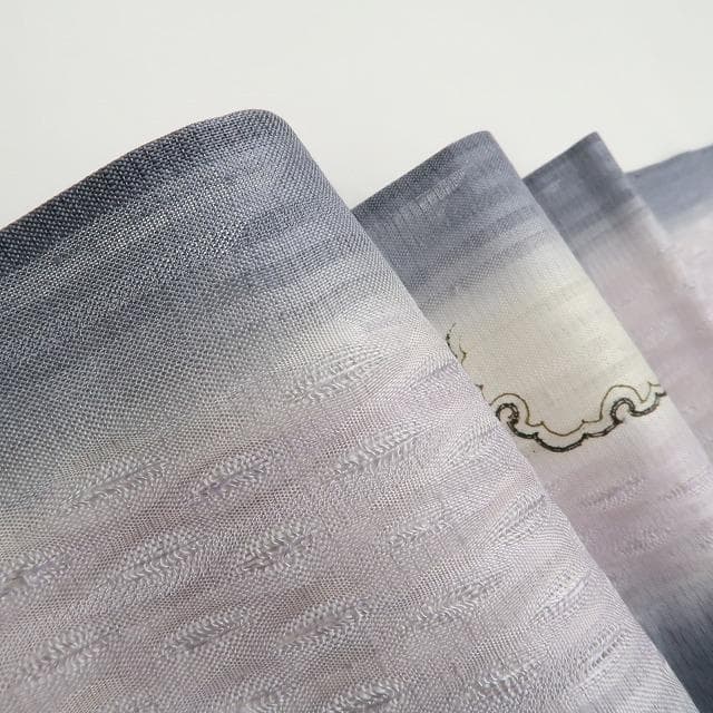 けだろう 新品 夏単衣 やまと誂製 櫛引き織 雪輪 仕付糸付 紬 6502