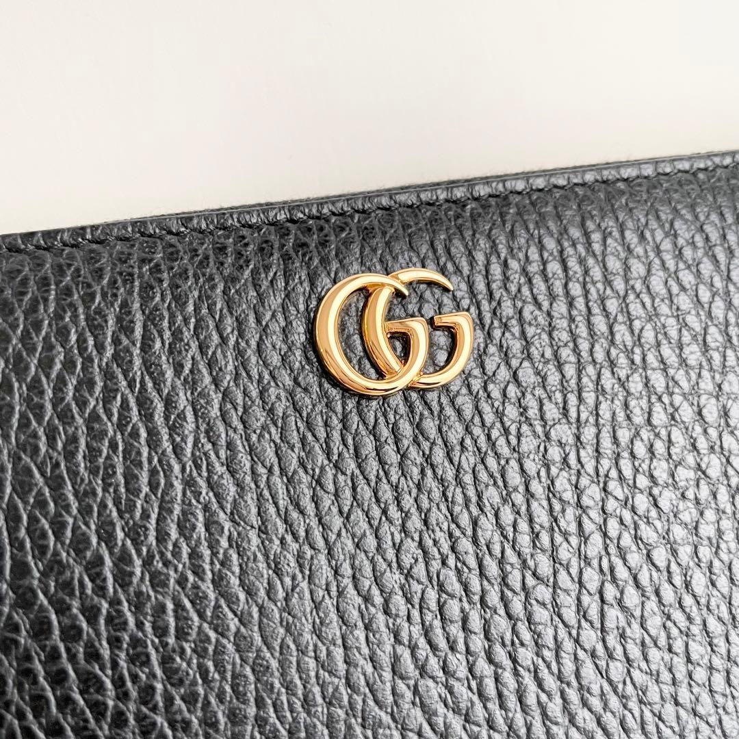 GUCCI グッチ 長財布 GGマーモント ダブルG ブラック 新品保管