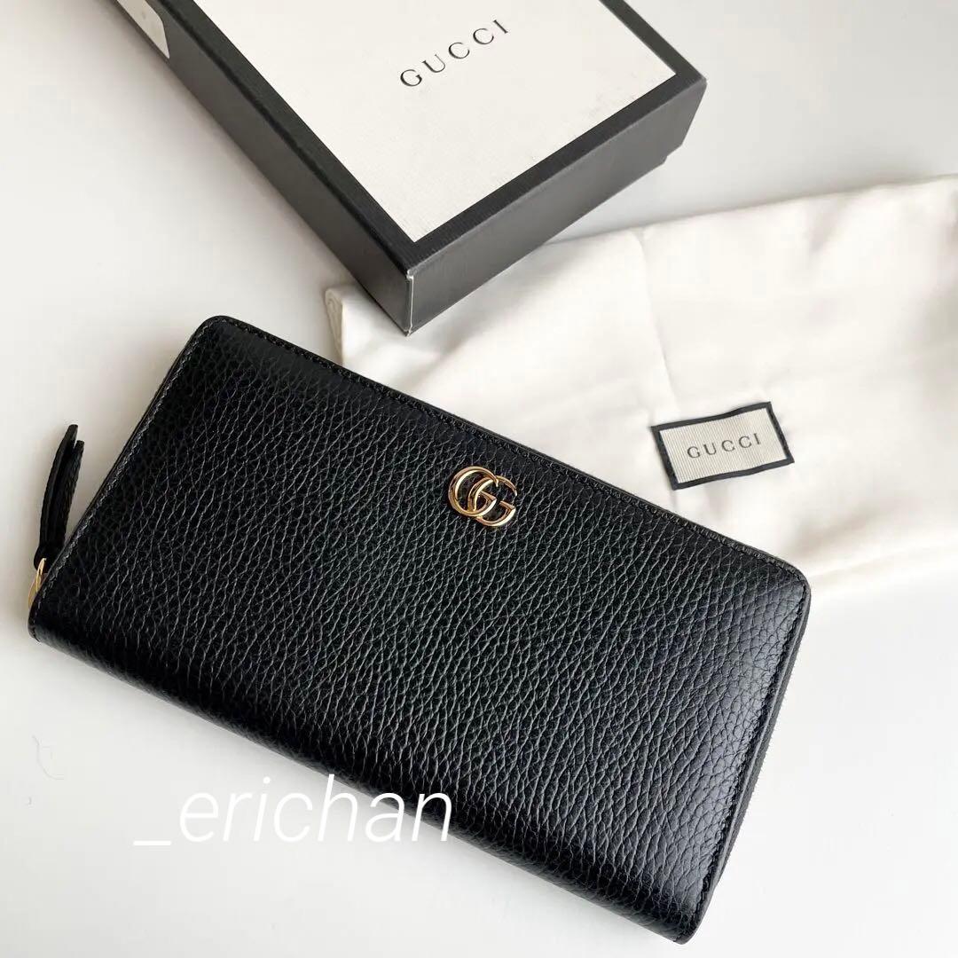 GUCCI グッチ 長財布 GGマーモント ダブルG ブラック 新品保管