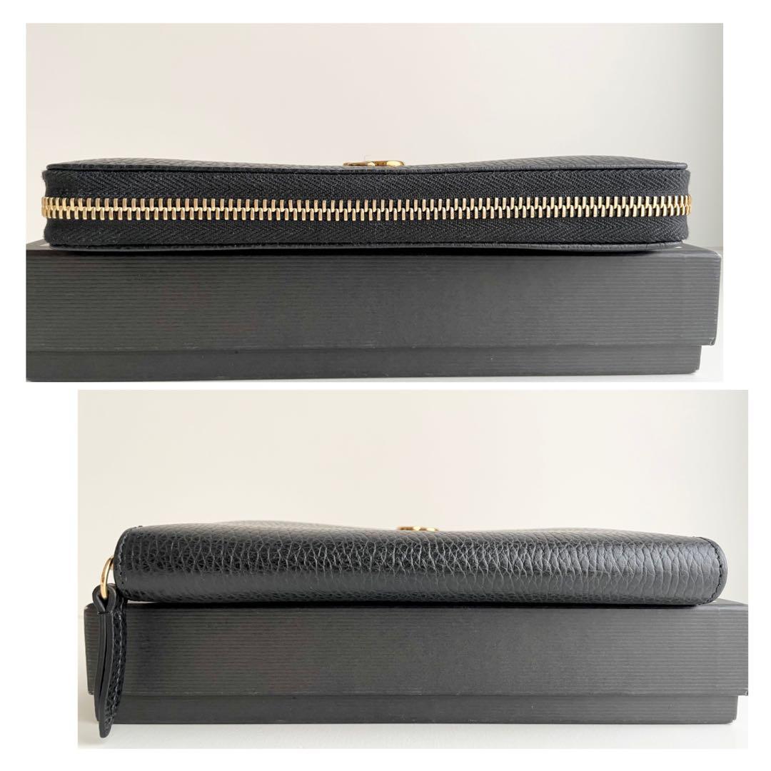 GUCCI グッチ 長財布 GGマーモント ダブルG ブラック 新品保管