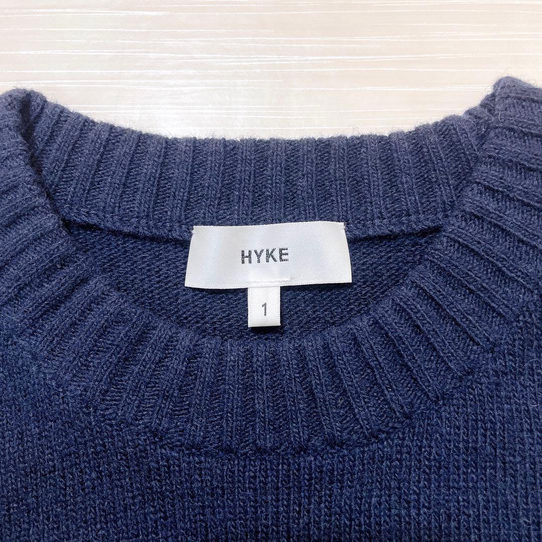 美品✨HYKE ニット ポンチョ ケープコート ウール