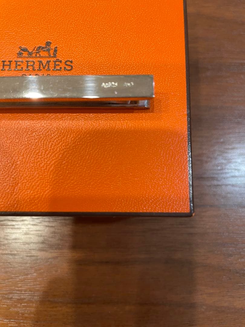 【正規品】HERMES エルメス　稀少&人気のエブリン　ネクタイピン　Hロゴ　箱